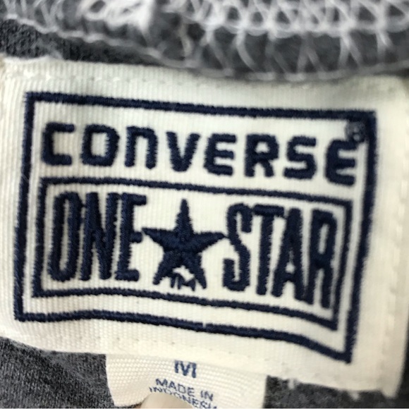 Converse One Star Grey Pullover Hoodie Sweatshirt Women Sz M - Picture 2 of 4